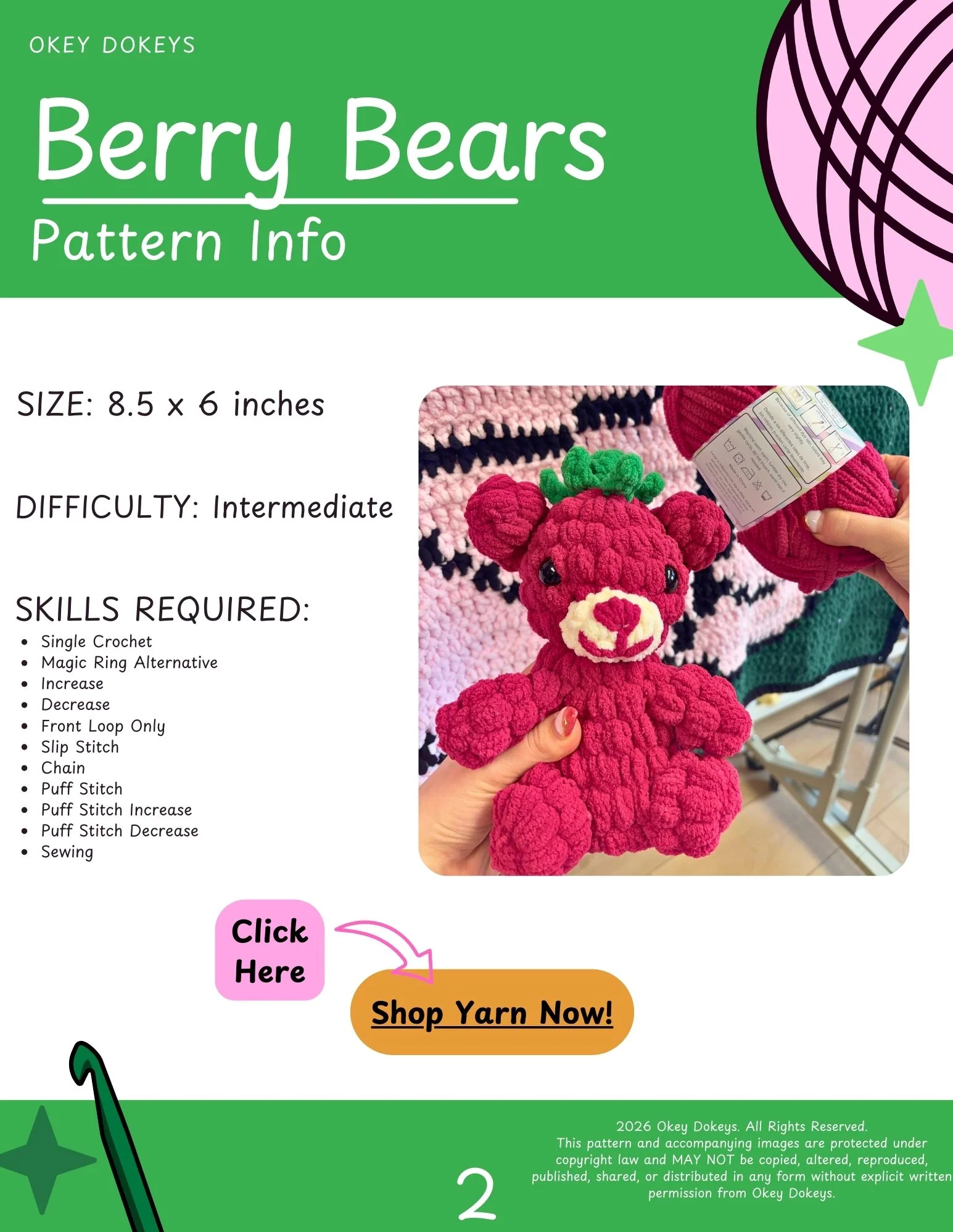 Crochet Berry Bears Pattern - Image 3