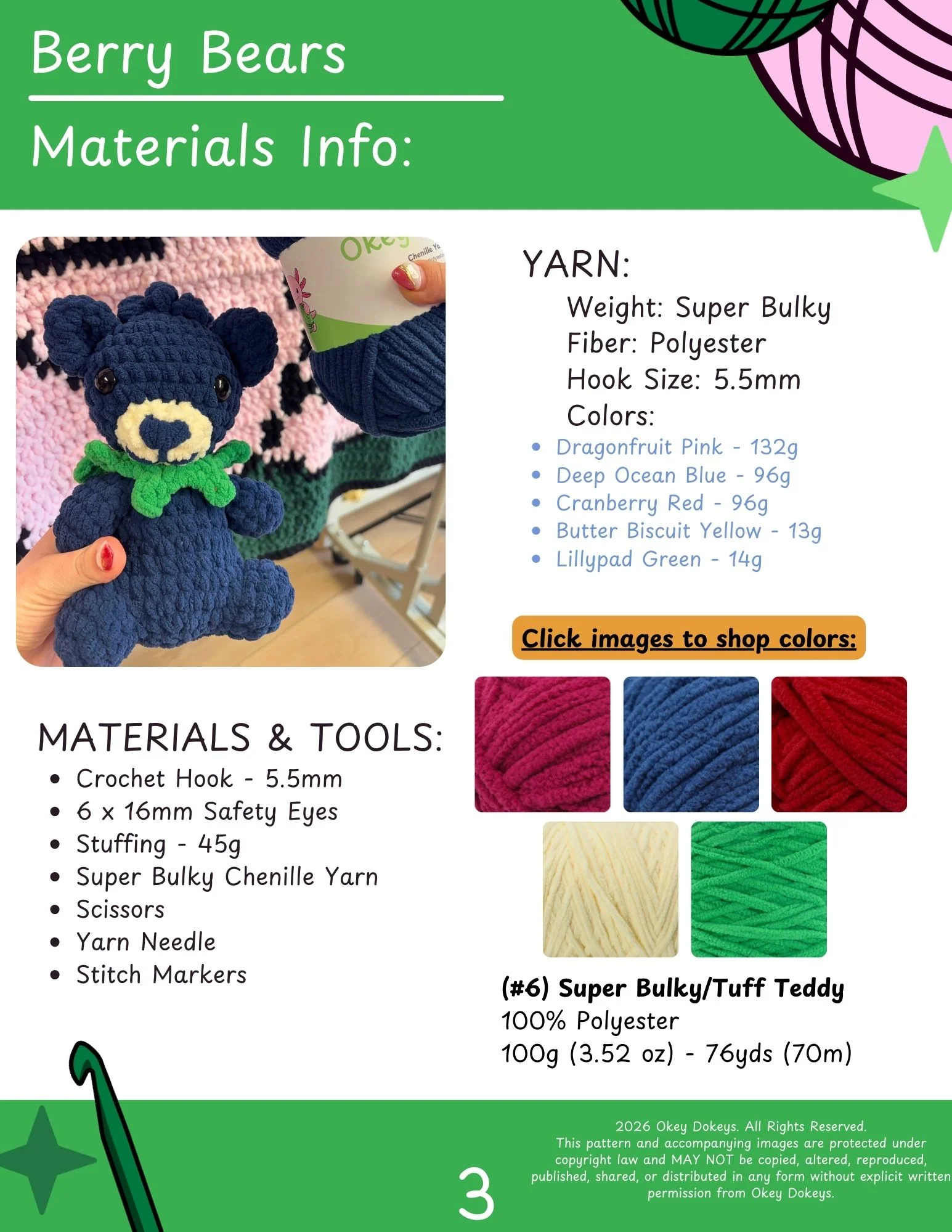 Crochet Berry Bears Pattern - Image 4