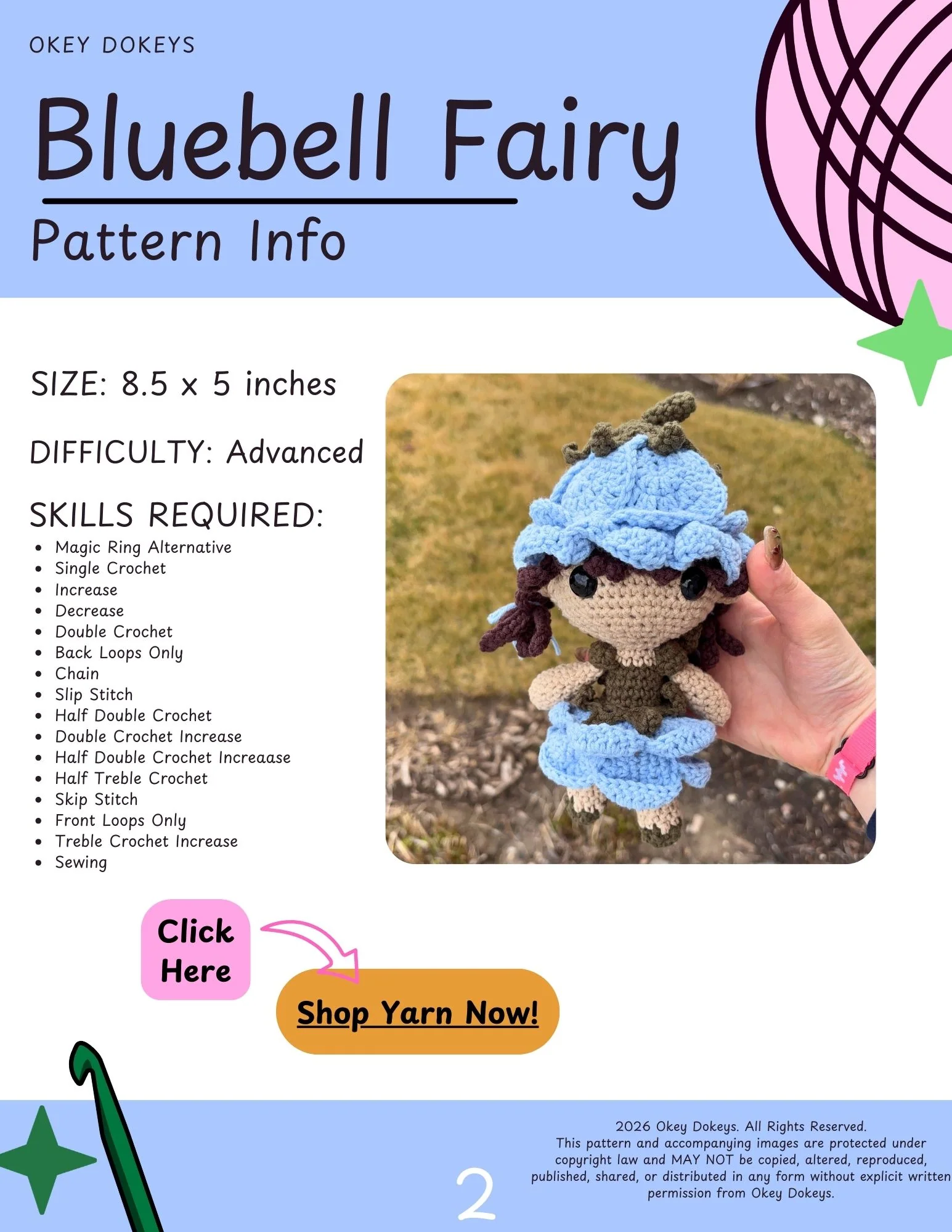 Crochet Bluebell Fairy Pattern - Image 3