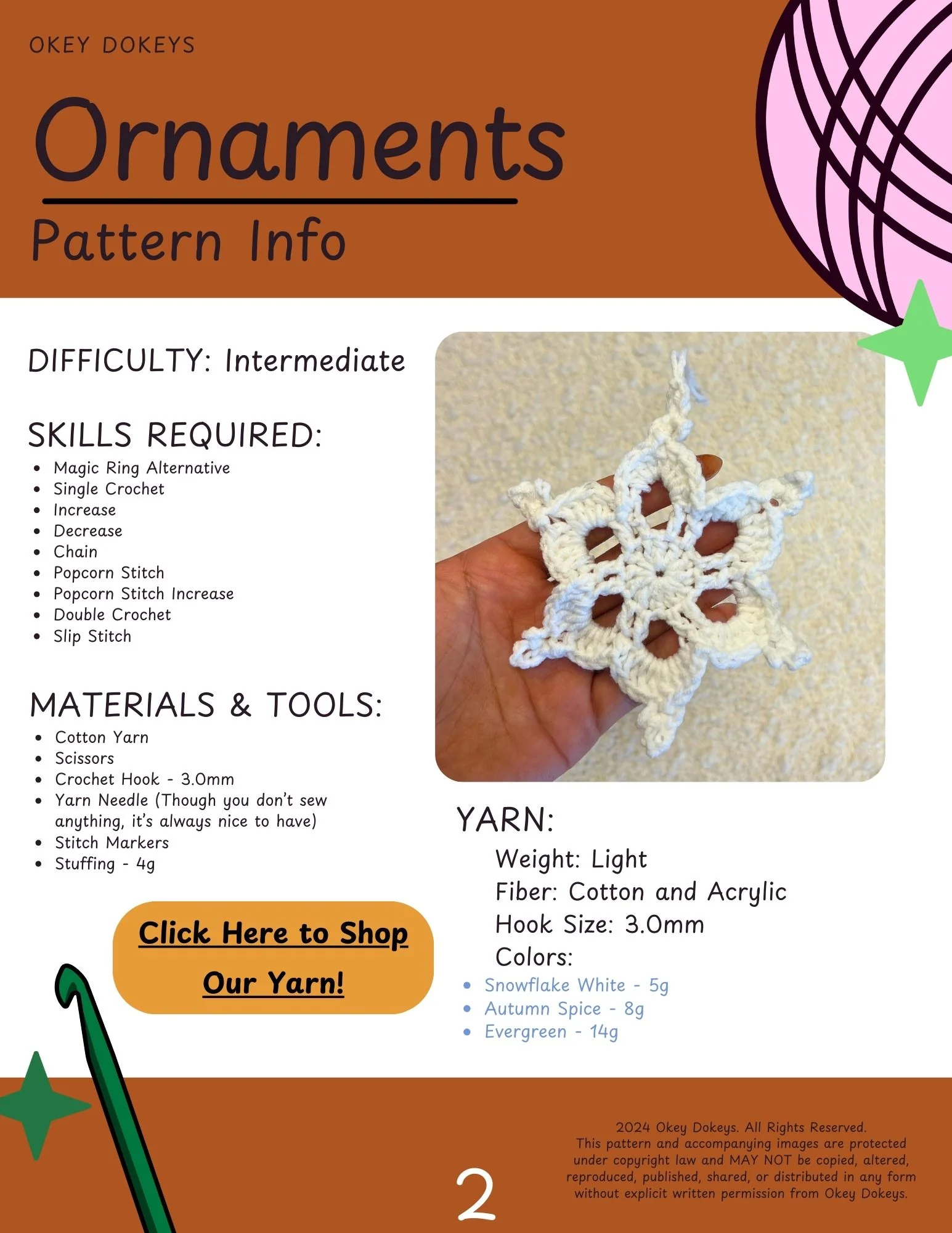 Crochet Christmas Ornaments Pattern - Image 3