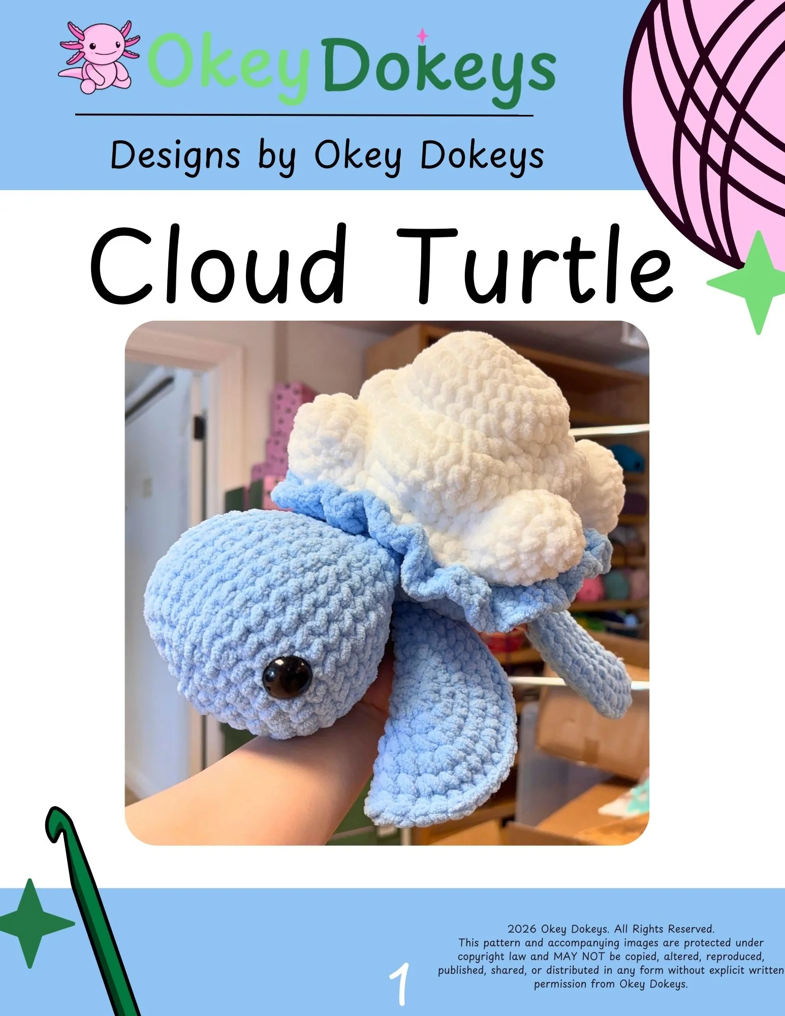 Crochet Cloud Turtle Pattern