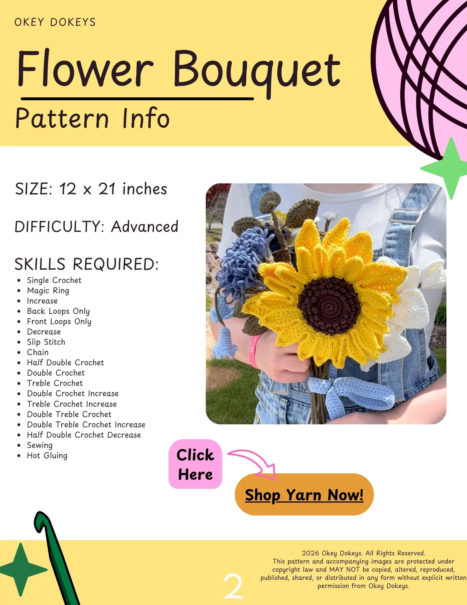 Crochet Flower Bouquet Pattern - Image 3