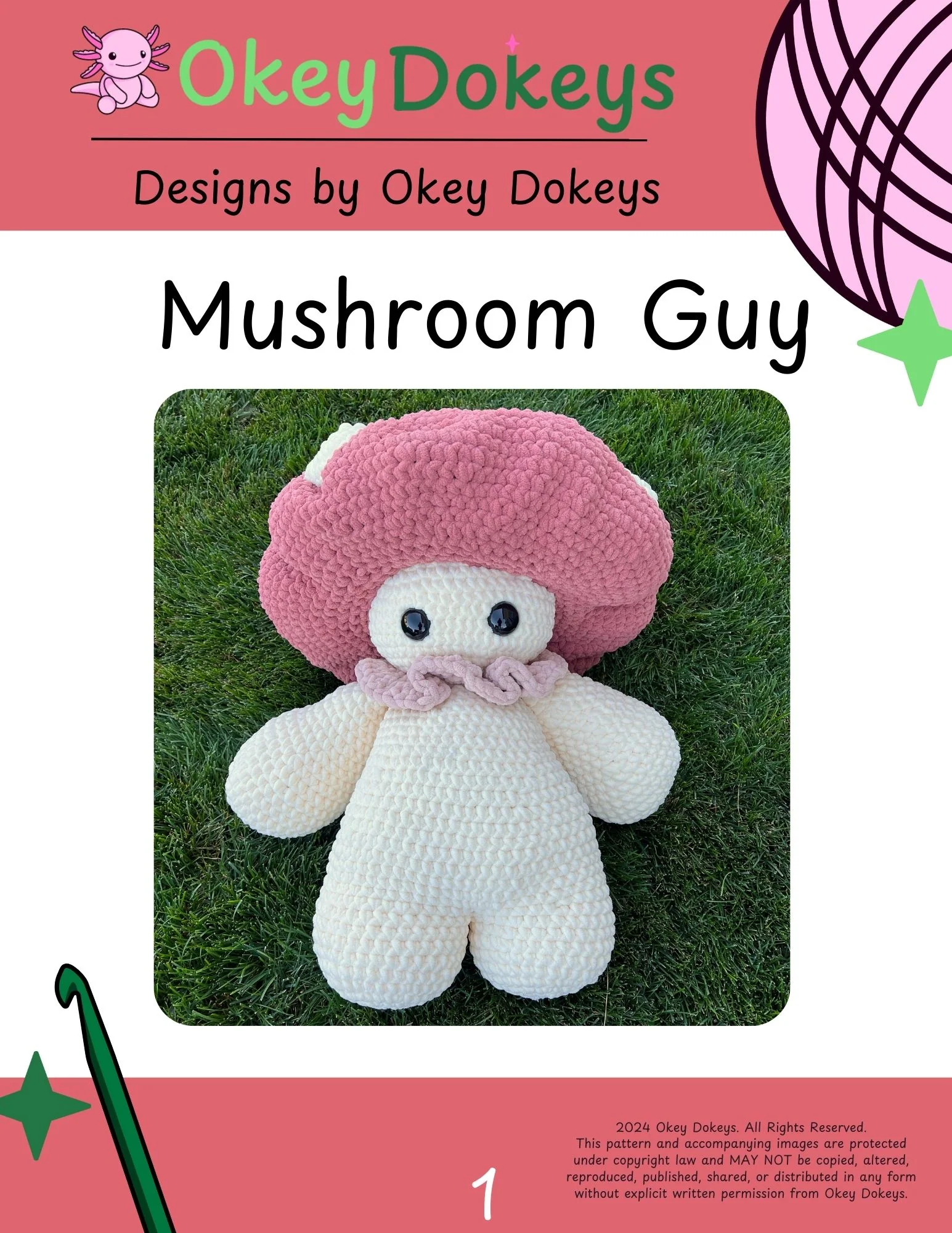 Crochet Mushroom Guy Pattern