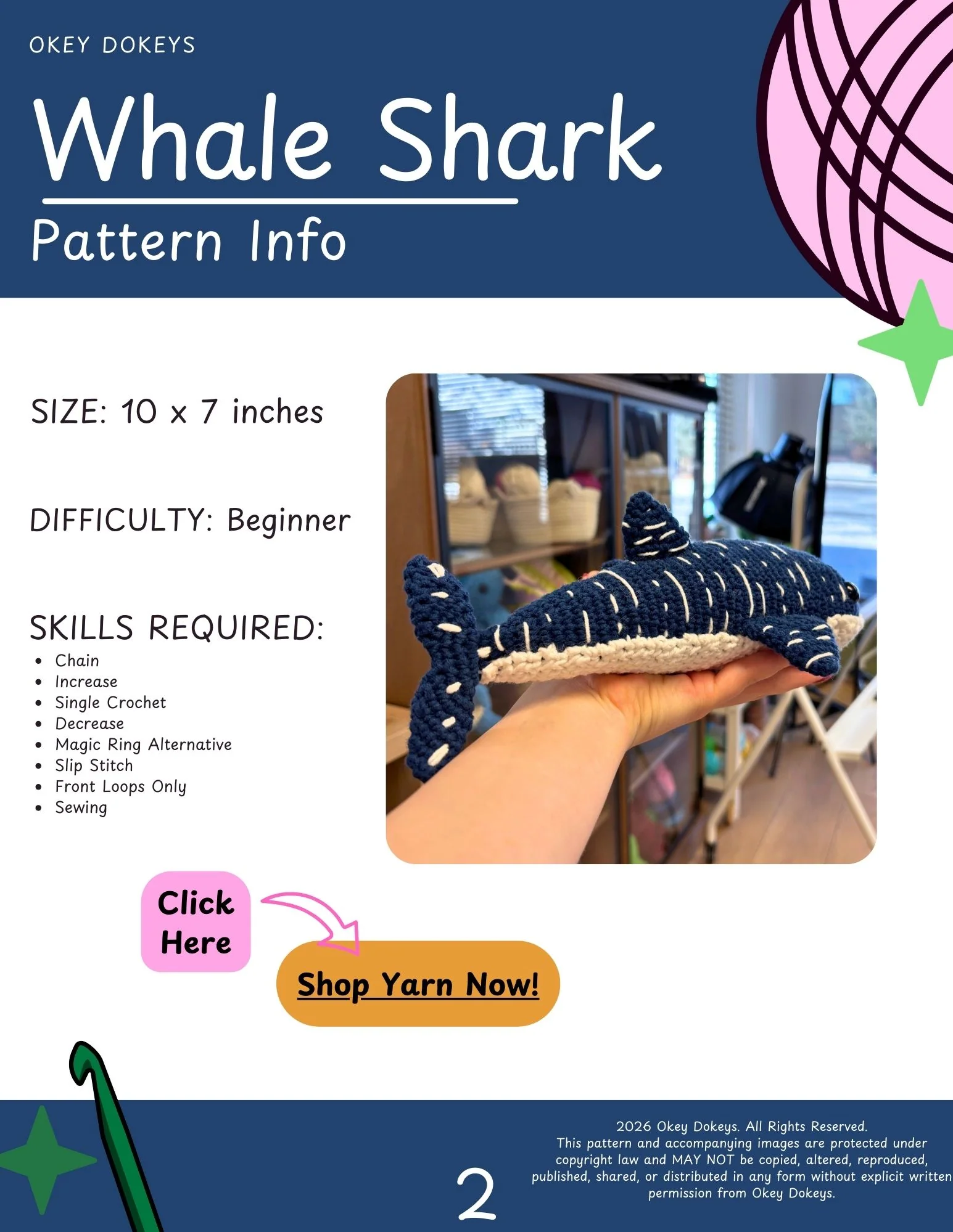 Crochet Whale Shark Pattern - Image 3
