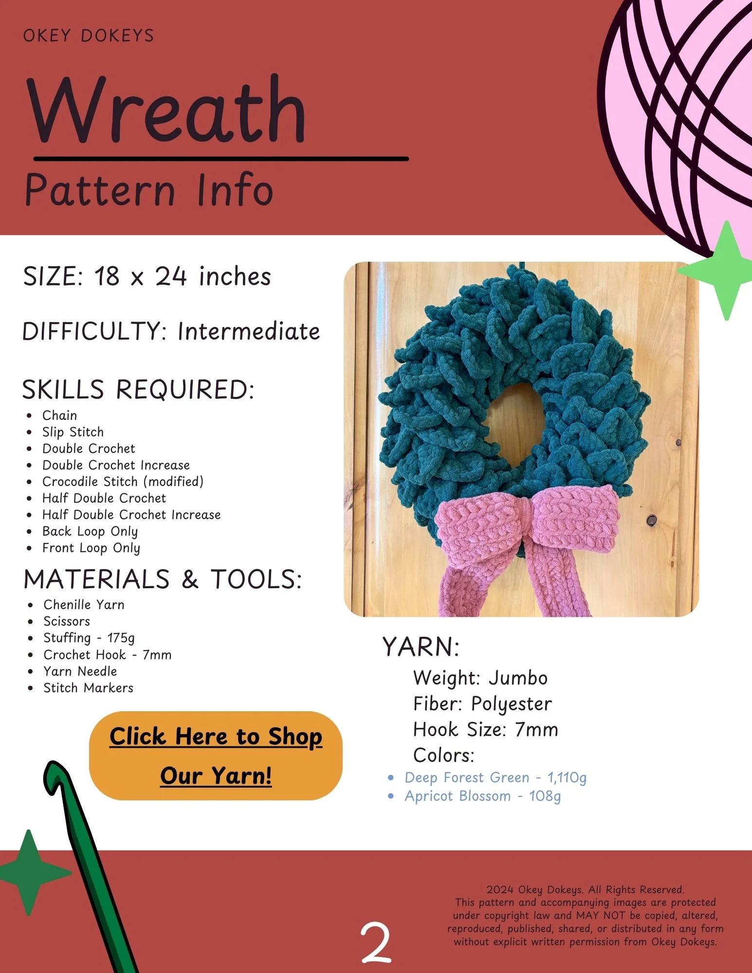 Crochet Wreath Pattern - Image 3