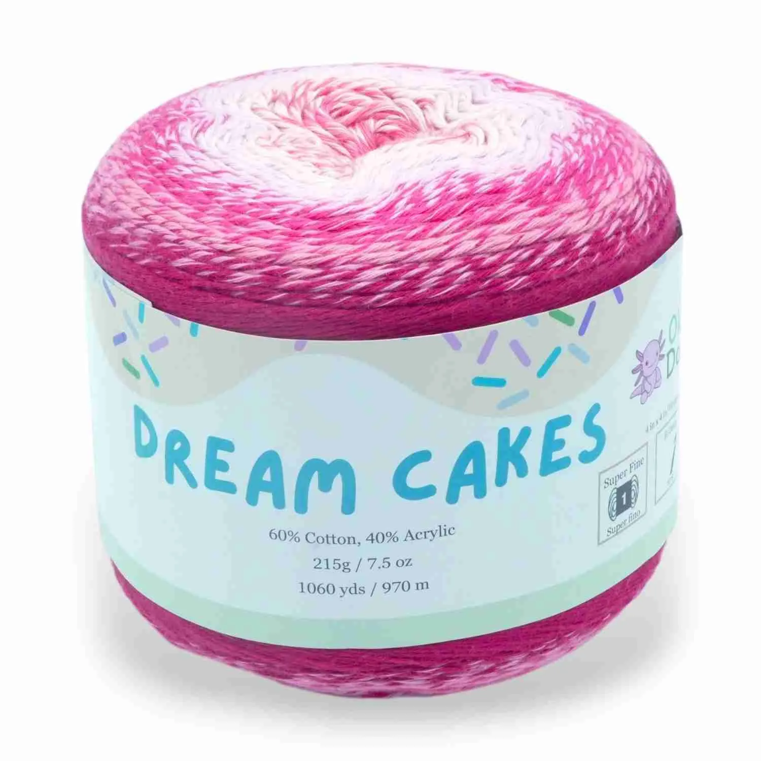 1060 Yards Gradient Cake Yarn - #1 Super Fine Cotton Acrylic Yarn - Image 38