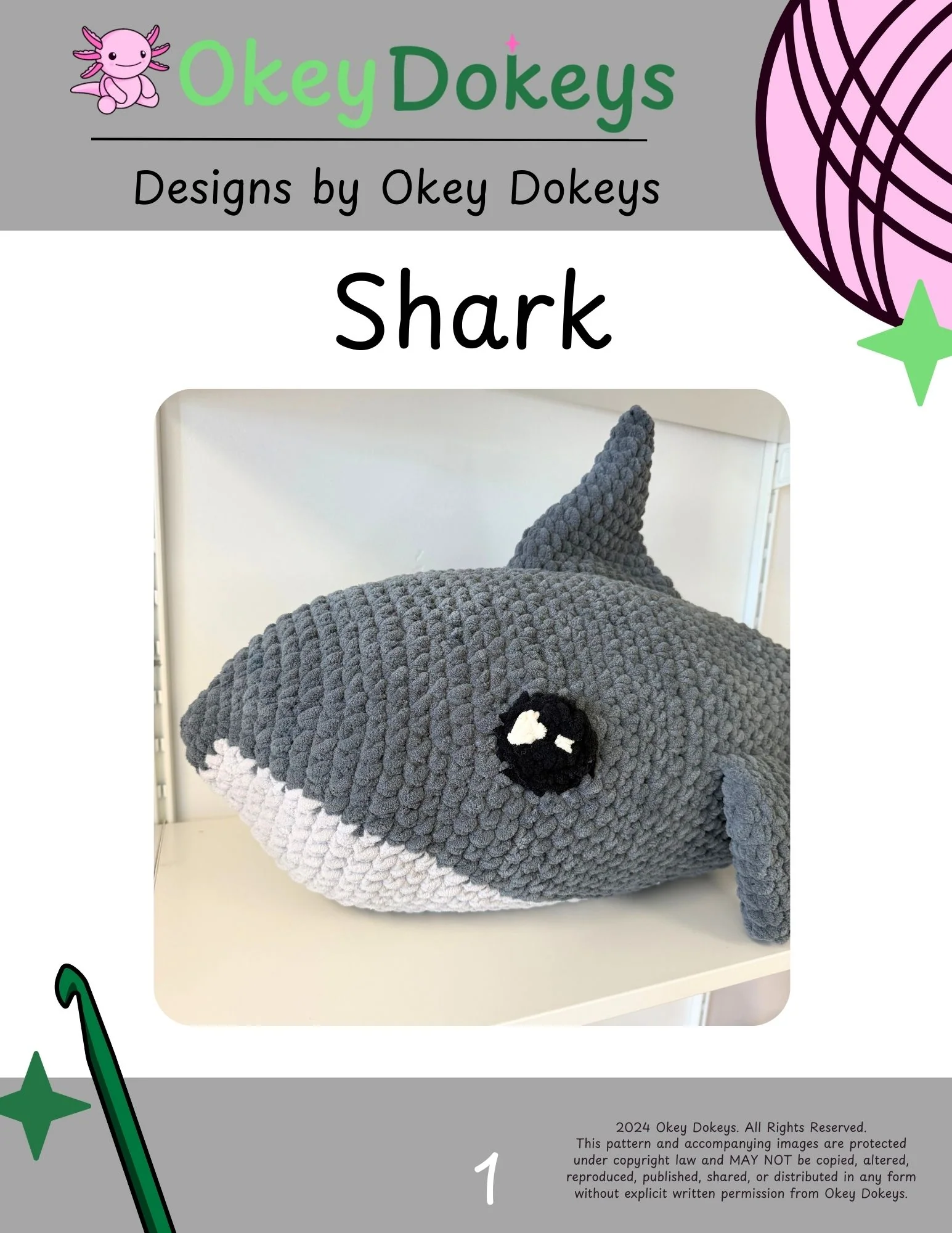 Jumbo Crochet Shark Pattern
