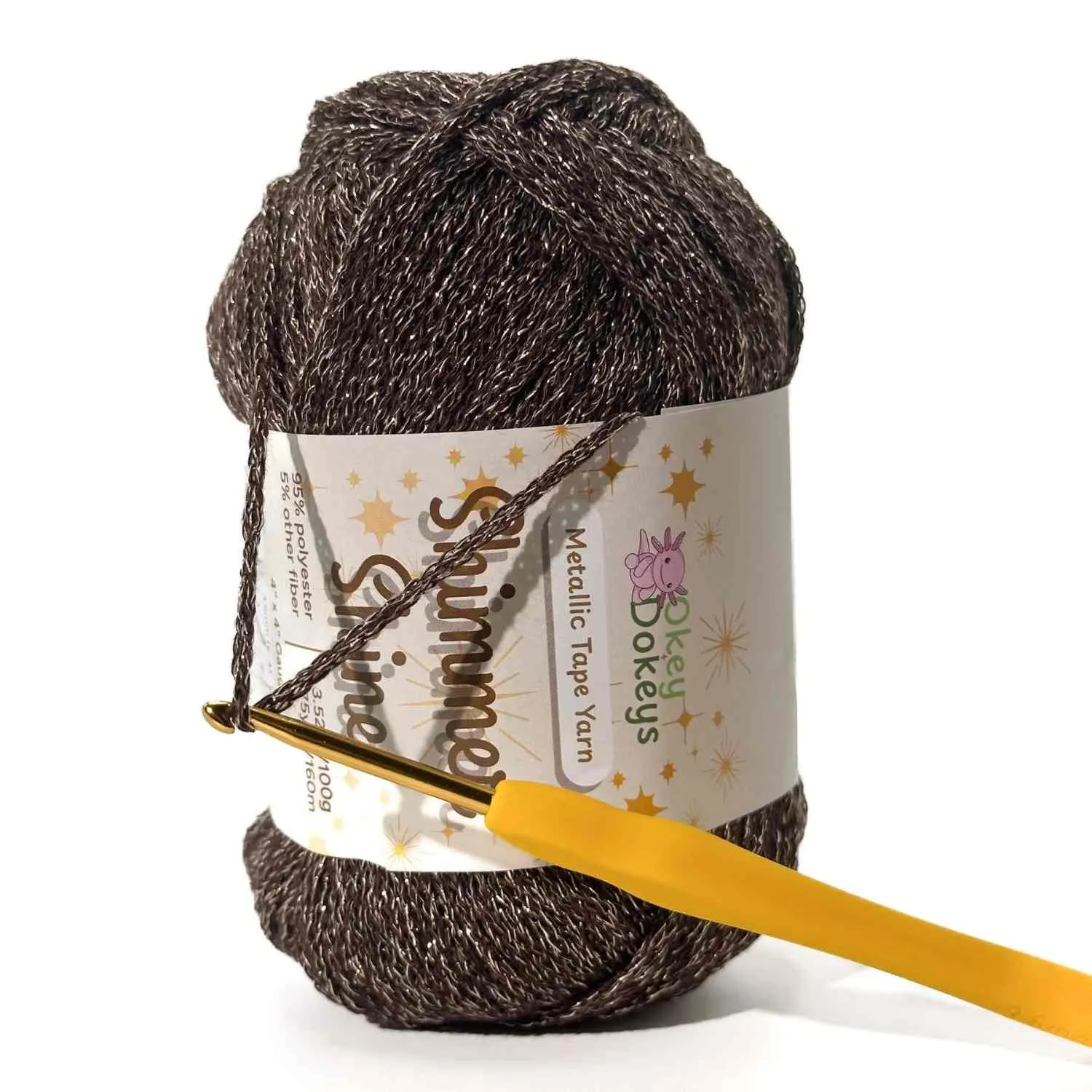 Metallic Shimmer Ribbon Yarn – Lightweight Tube Tape Yarn for Crochet Bags, Accessories & Decorative Projects (100g) - Image 67