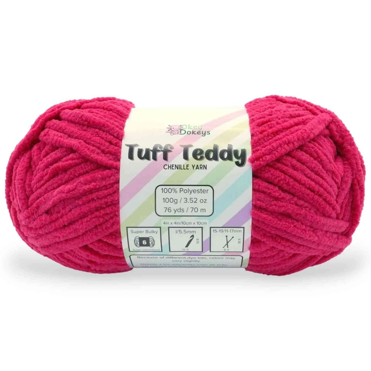 Super Bulky Chenille Yarn #6, 100g Velvet Soft No-Fray Yarn for Crocheting, 50+ Colors - Image 116