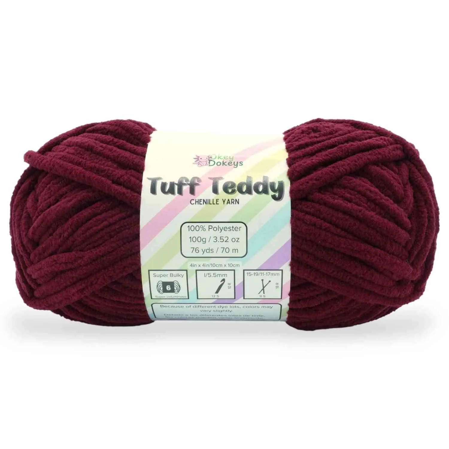Super Bulky Chenille Yarn #6, 100g Velvet Soft No-Fray Yarn for Crocheting, 50+ Colors - Image 128