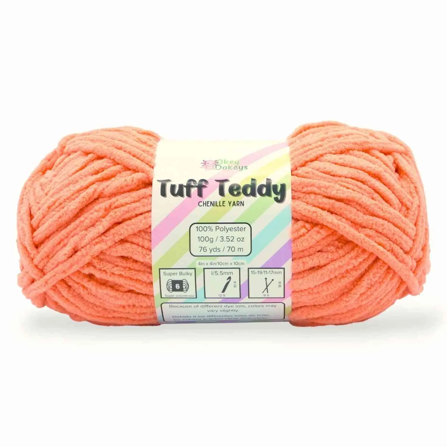 Super Bulky Chenille Yarn #6, 100g Velvet Soft No-Fray Yarn for Crocheting, 50+ Colors - Image 143