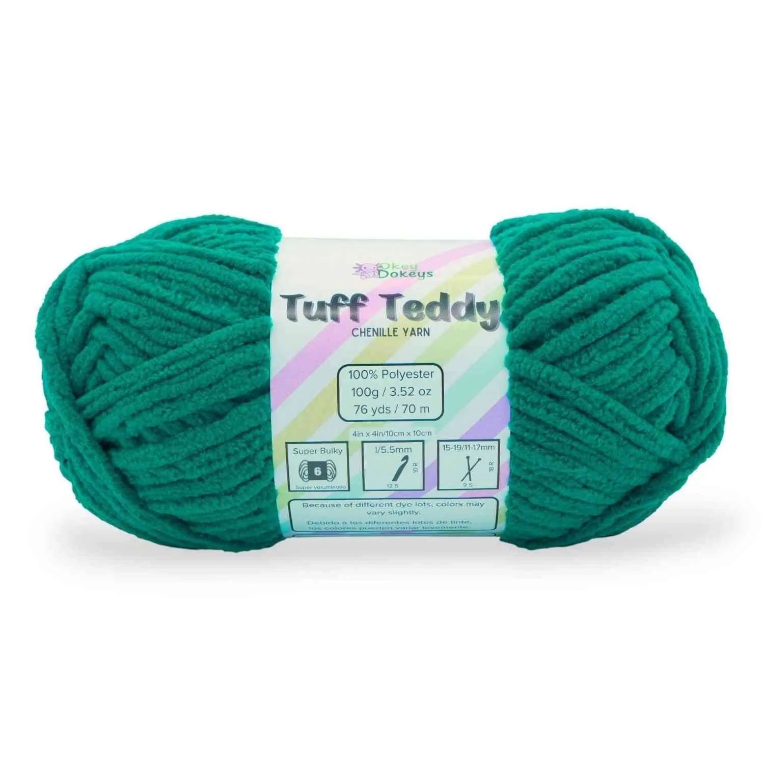 Super Bulky Chenille Yarn #6, 100g Velvet Soft No-Fray Yarn for Crocheting, 50+ Colors - Image 146